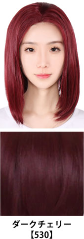 ダークチェリー【530】コスプレウィッグ 富士達オリジナル オールバック フロントレース|コスプレカラコン通販アイトルテ