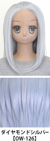 ダイヤモンドシルバー【OW-126】コスプレウィッグ 富士達オリジナル オールバック フロントレース|コスプレカラコン通販アイトルテ