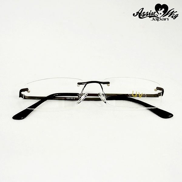 ノーフレームメガネ（めがね 眼鏡） ブラック商品写真|コスプレカラコン通販アイトルテ