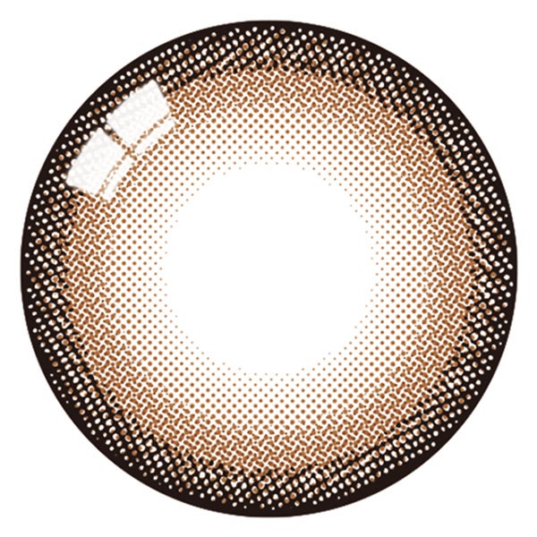 colorsカラーズマンスリー ハーフシルキーブラウン レンズ画像|コスプレカラコン通販アイトルテ