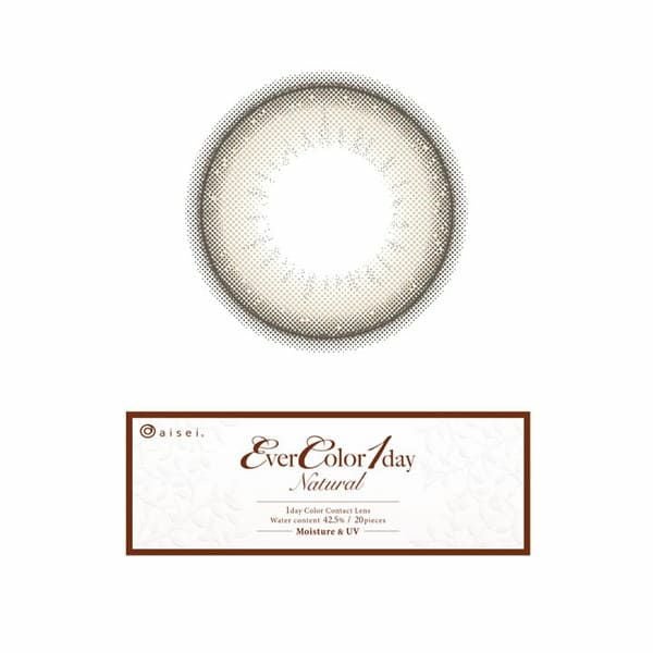 エバーカラーワンデーナチュラル パールベージュ レンズ画像|コスプレカラコン通販アイトルテ