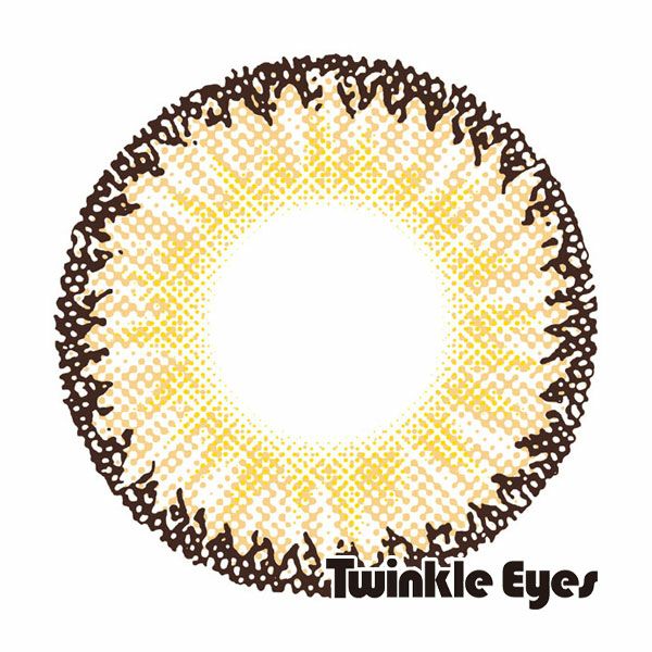 トゥインクルアイズワンデー UVプラス ブラウンベージュレンズ画像|コスプレカラコン通販アイトルテ