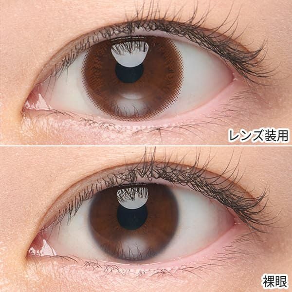 【10枚入】アーティラル ワンデー UV＆Moist（58%） ブラウン装着画像|コスプレカラコン通販アイトルテ