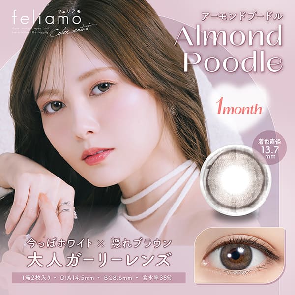 フェリアモ マンスリー（Feliamo 1month）アーモンドプードルメイン画像|コスプレカラコン通販アイトルテ