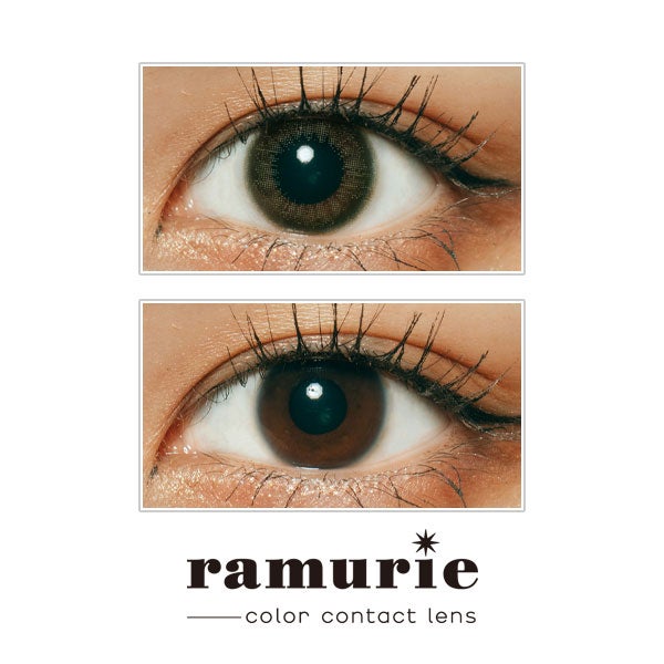 【アウトレット】【6枚入】ラムリエ（ramurie）カームオリーブ装着画像|コスプレカラコン通販アイトルテ